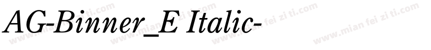 AG-Binner_E Italic字体转换